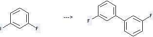 The 1, 1'-Biphenyl, 3, 3'-difluoro- can be produced by 1-Fluoro-3-iodo-benzene.
